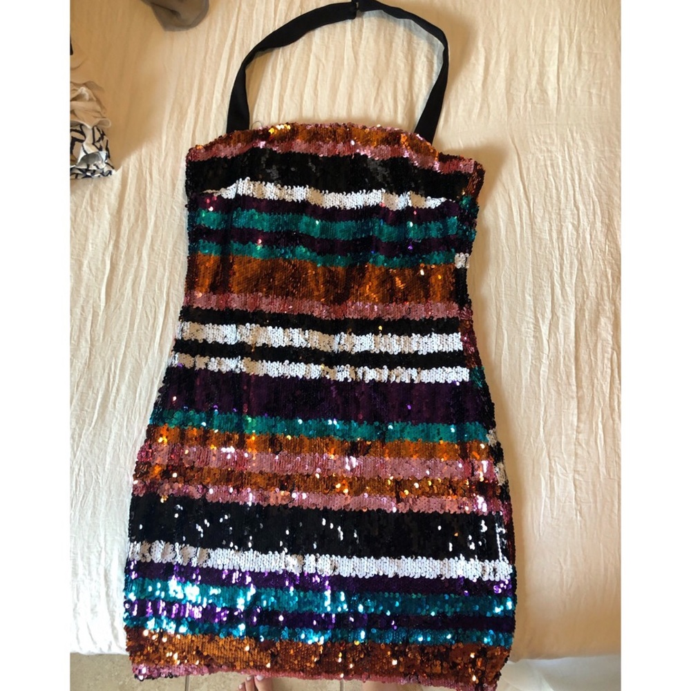 About Us sequin mini dress